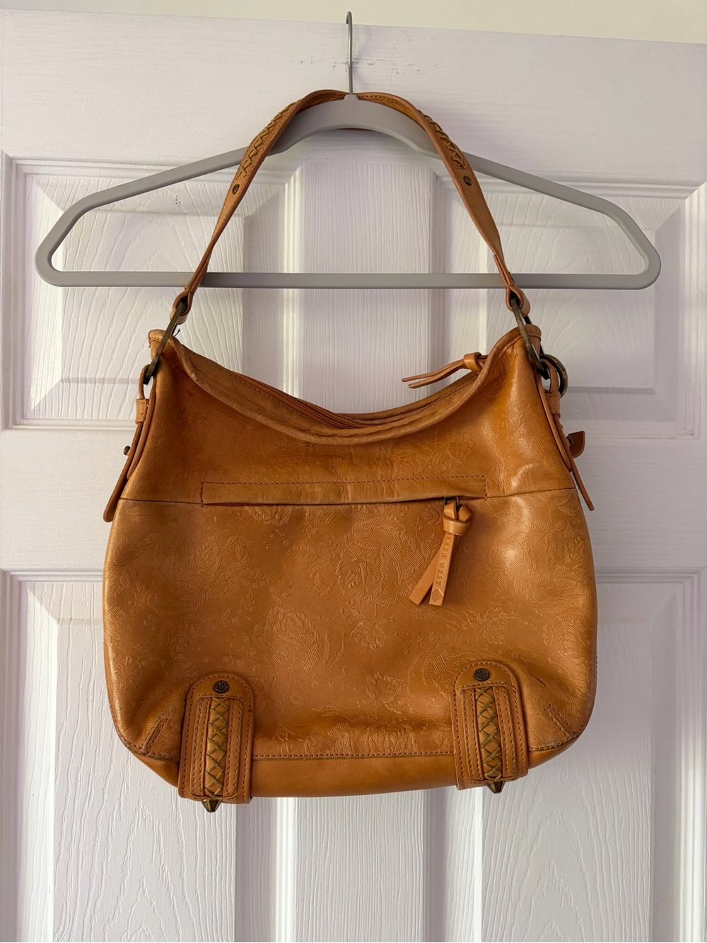 Eileen West Caramel Tan Leather Shoulder Bag